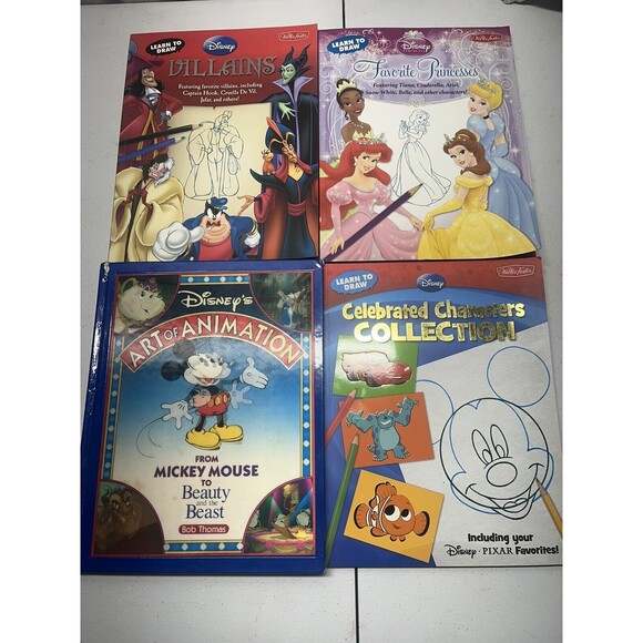 3  Learn to Draw Disney Pixar,Villains And Princess Plus Art Of Animation - Picture 1 of 5